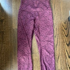 Lululemon Rose Wunder Under High Rise Leggings